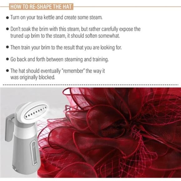 Women Derby Church Dress Fascinator Wide Brim Tea Party Wedding Hat - Picture 5 of 7